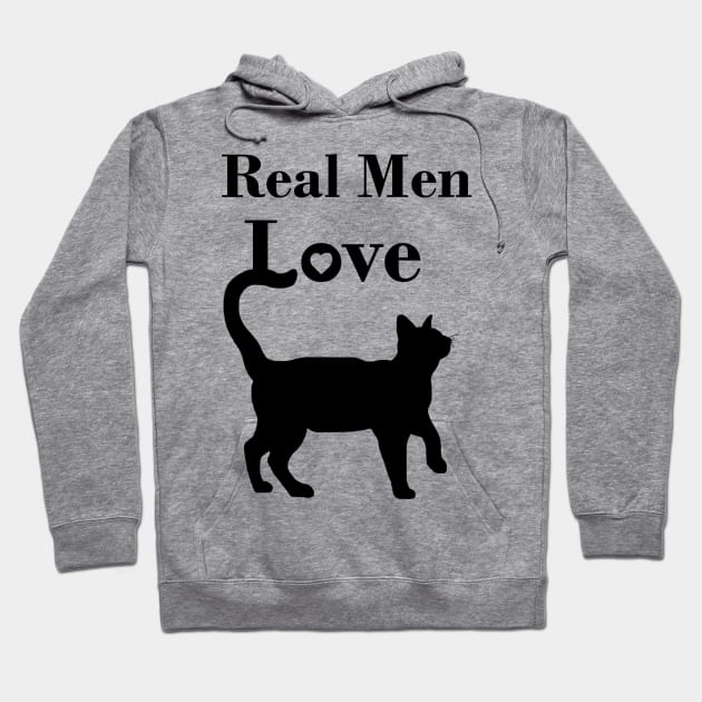 Real Men Love Cats Hoodie by Art by Deborah Camp